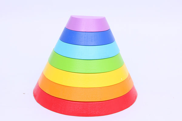 7pcs Rainbow blocks, waldorf toys