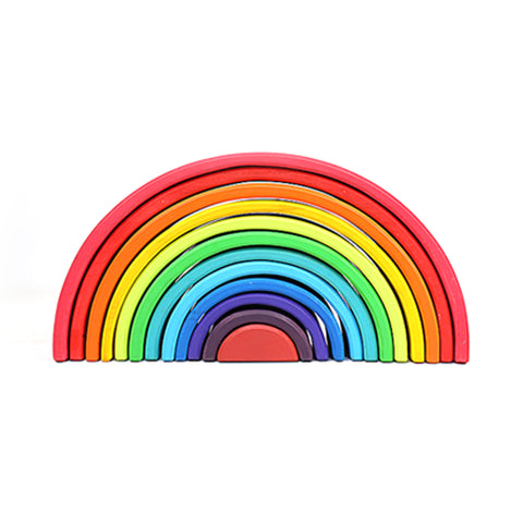 Big Rainbow block Wooden educational waldorf toys for kids