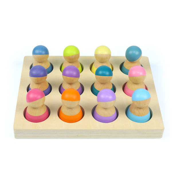 Rainbow doll with tray