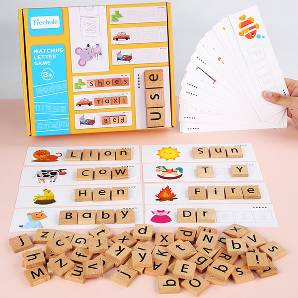 Wooden Alphabet pairing game