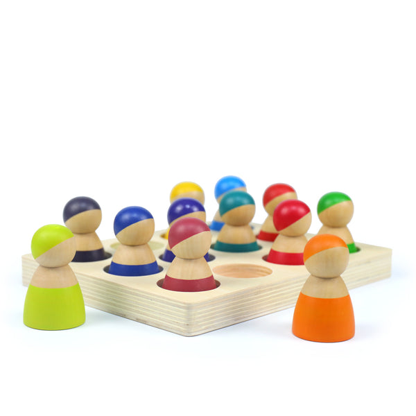 Rainbow doll with tray