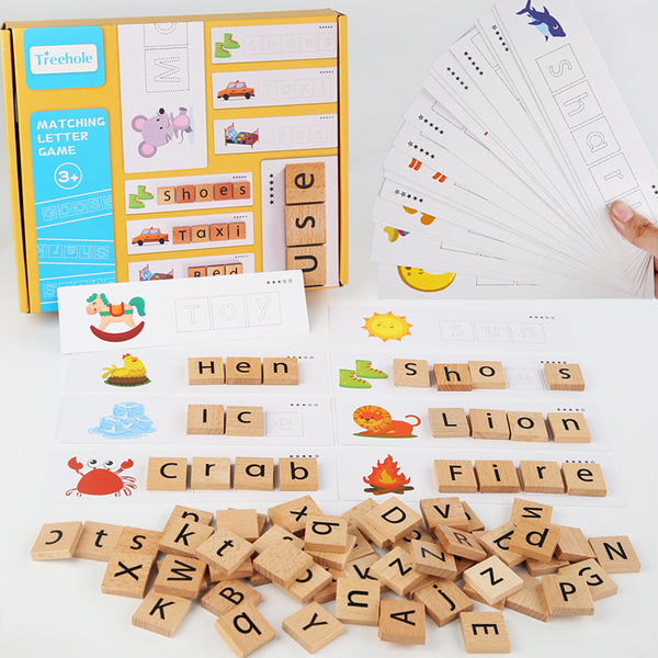 Wooden Alphabet pairing game