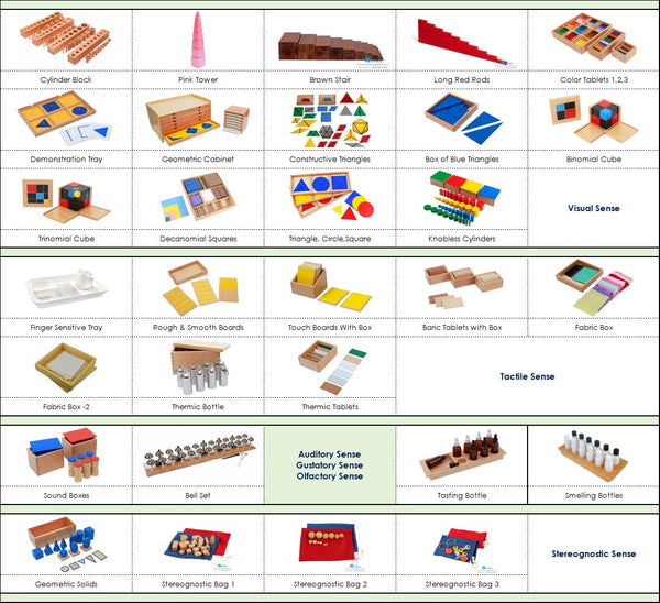 Adena Montessori Baric Bottles Educational Wooden Tools