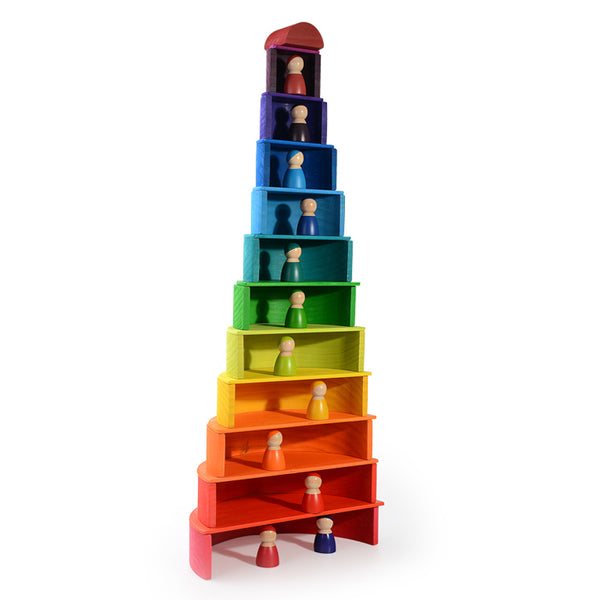 Rainbow Semilunar plate waldorf toys