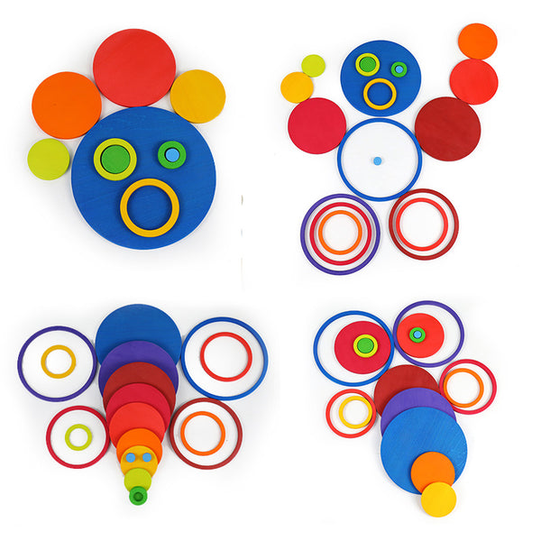 DIY Raibow Concentric Ring toys