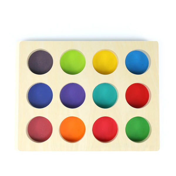 Rainbow doll with tray