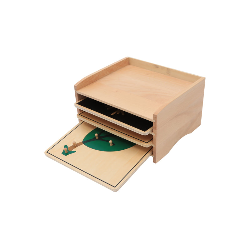 Botany Puzzle Cabinet (3 Puzzles Included) – Montessori Toys