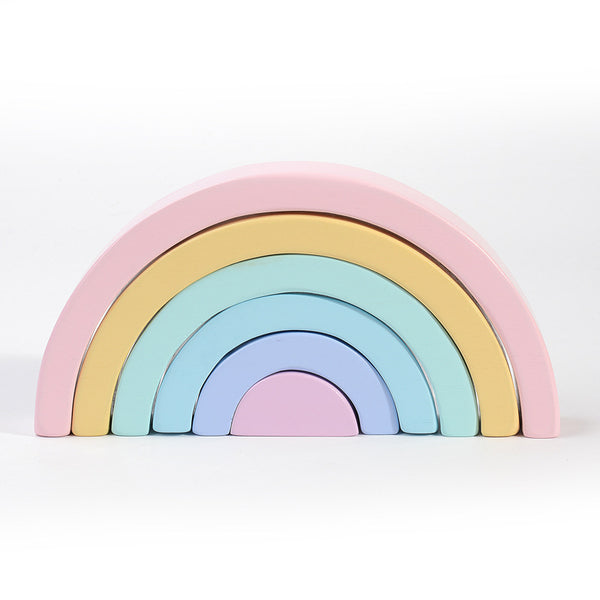 6 pieces of bright Makaron Rainbow  blocks