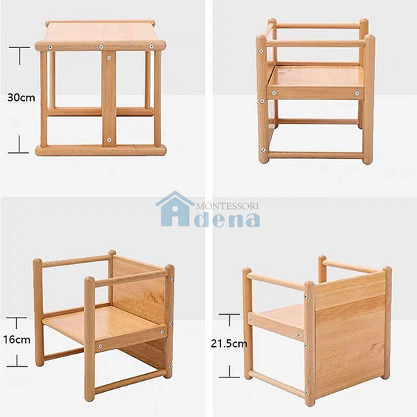 Adena Montessori Multi Function - three Sided Chair Beechwood+ plywood