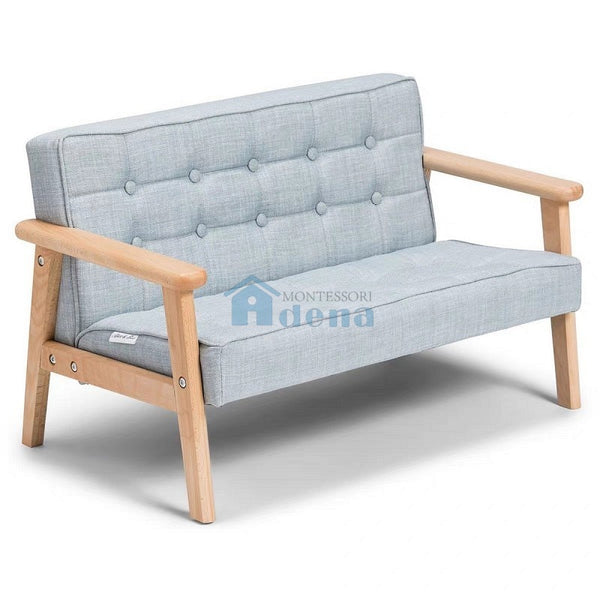 Adena Montessori Two Person Children's Sofa Beechwood Classroom Furniture