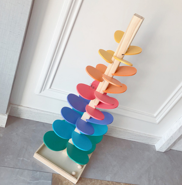 12 rainbow balls with tray