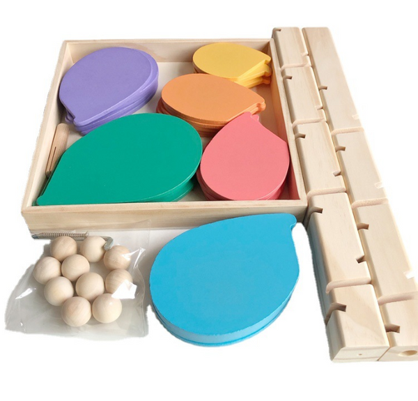 12 rainbow balls with tray