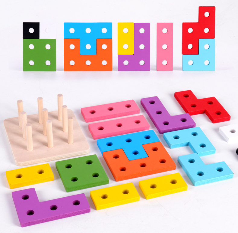 Tetris Kids Early Educational Toys Games Puzzle Building Blocks