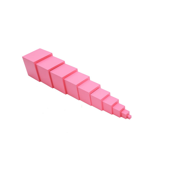 Adena Montessori Primary Sensorial Material Pink Tower-Beech Wood Glossy