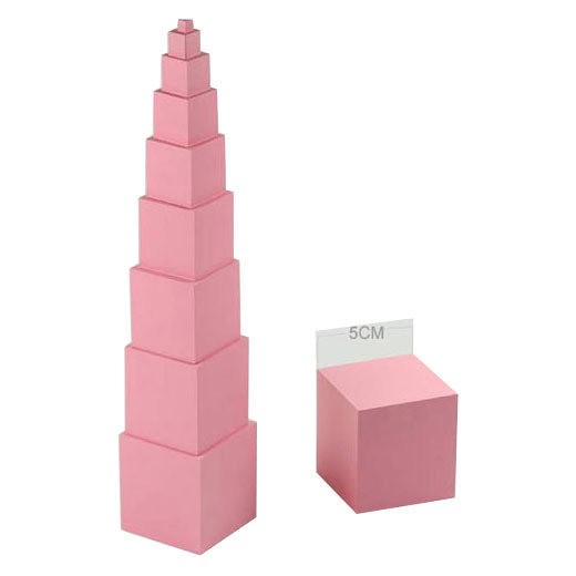 Mini Pink Tower Adena Montessori Educational Materials