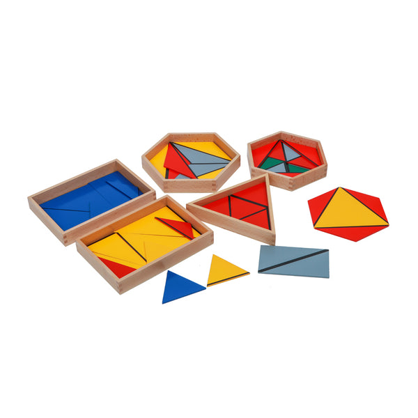 Adena Montessori Constructive Triangles With 5 Boxes Educational Materials
