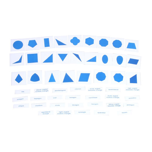 Adena Montessori Geometric Cabinet Control Chart Educational Materials