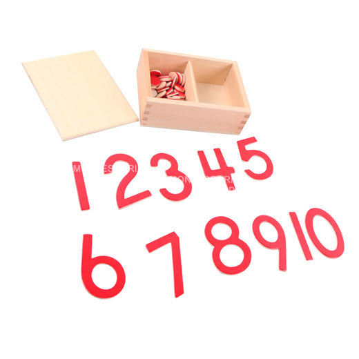 Adena Montessori Mathematical Materials Cut-Out Numeral and Counters