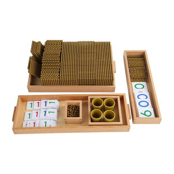 Golden Bead Materials with 7mm beads C364B
