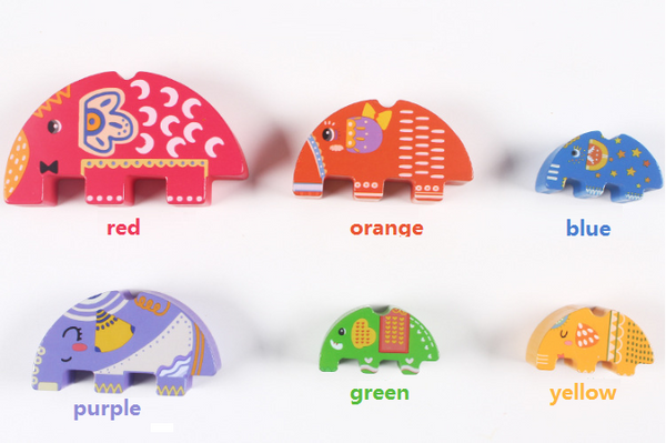 XQ51 Elephant balance beam   building blocks parent-child game   children's Jenga stacks of high building blocks seesaw toy