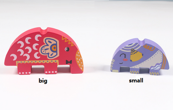 XQ51 Elephant balance beam   building blocks parent-child game   children's Jenga stacks of high building blocks seesaw toy