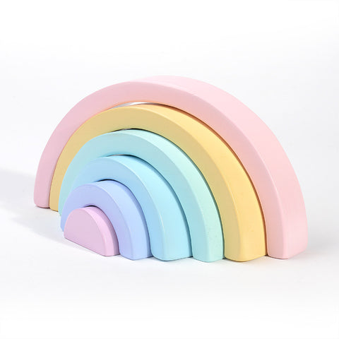 6 pieces of bright Makaron Rainbow  blocks