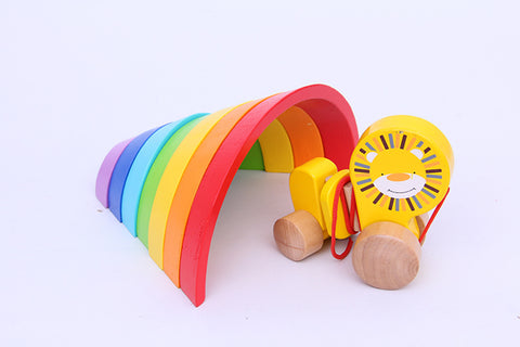 7pcs Rainbow blocks, waldorf toys