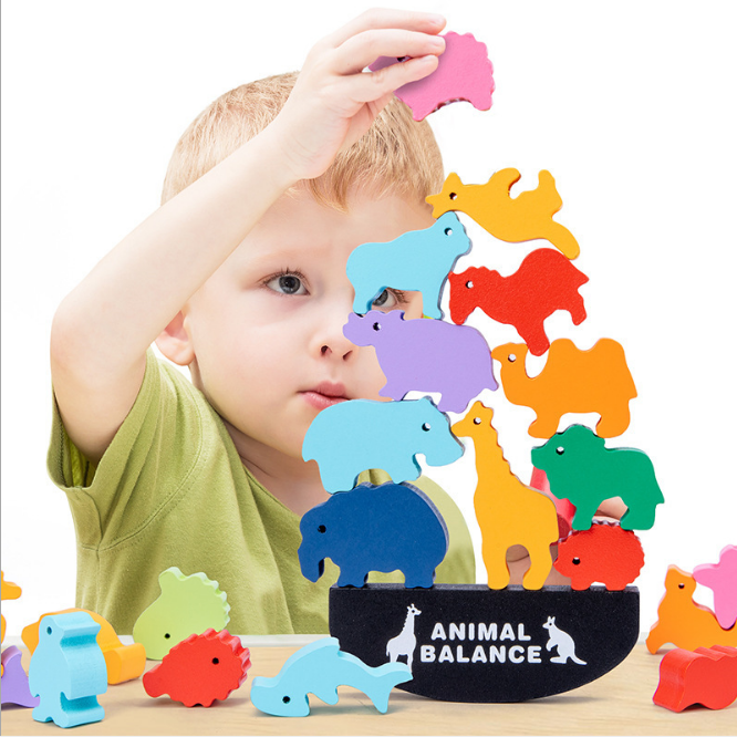 Animal balance boat /Dinosaur balance boat – Montessori Toys