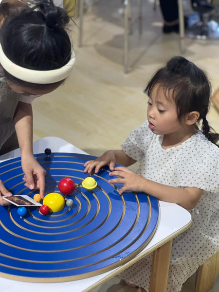 Solar System Wooden Model