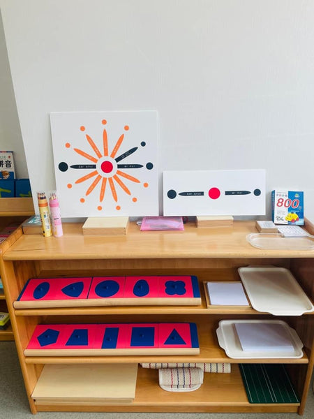 Adena Montessori 4-layer Cabinet-with Backplate Beechwood Classroom Furniture