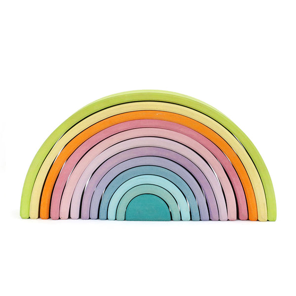 Big Rainbow block Wooden educational waldorf toys for kids