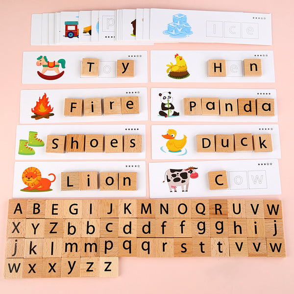 Wooden Alphabet pairing game