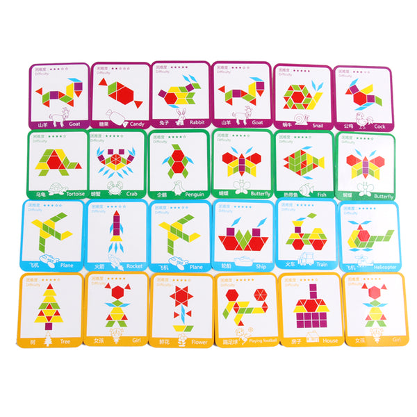 155 creative shape puzzles pattern blocks