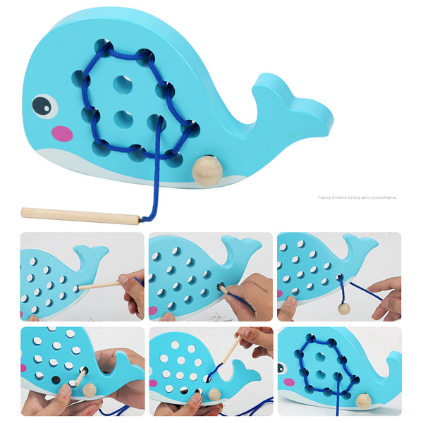 Whale threading toy/Little Yellow Duck Threading toy