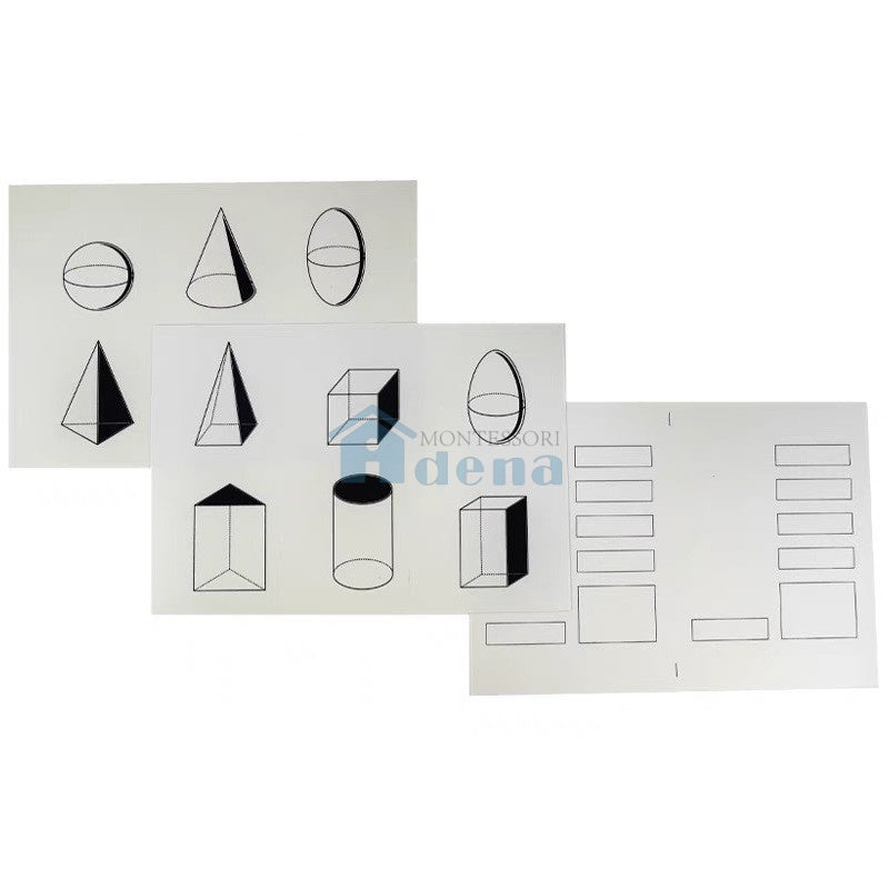 Adena Montessori Geometric Cards Montessori Primary Sensorial Material