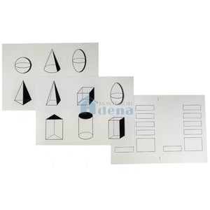 Adena Montessori Geometric Cards Montessori Primary Sensorial Material