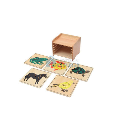 Animal  Puzzle Cabinet (5 Puzzles Included)