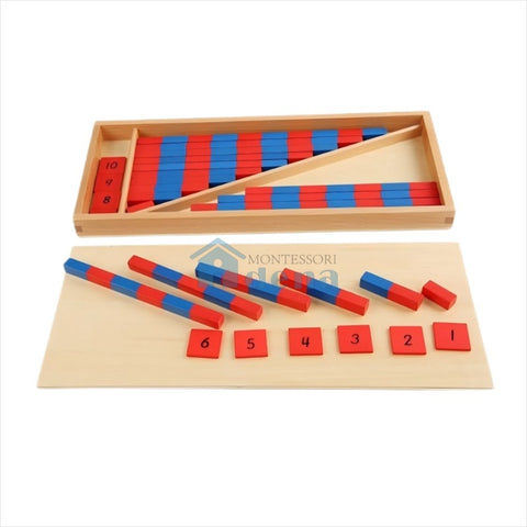 Adena Montessori Materials Small Numerical Rods	Montessori Math Toys