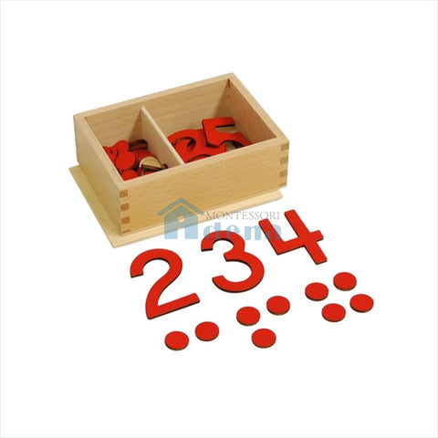 Adena Montessori Mathematical Materials Cut-Out Numeral and Counters