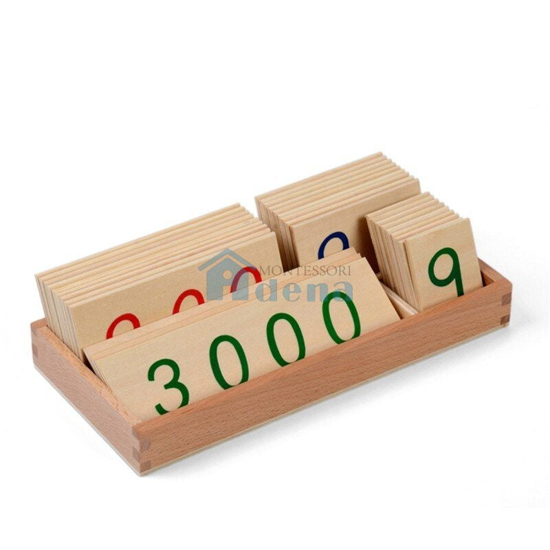 Large Wooden Number Cards With Box (1-3000)	C053