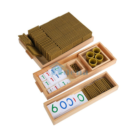 Golden Bead Materials 7mm (plastic cards)