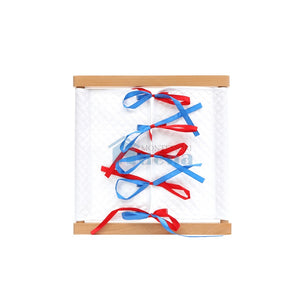 Adena Montessori Practical Life Materials Ribbon Tying Dressing Frame