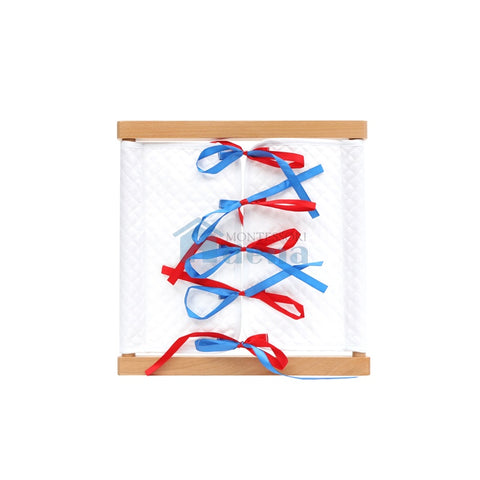 Adena Montessori Practical Life Materials Ribbon Tying Dressing Frame