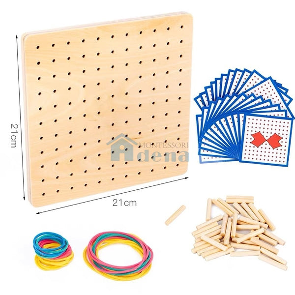 Adena Montessori Educational Materials Large Geometric Board