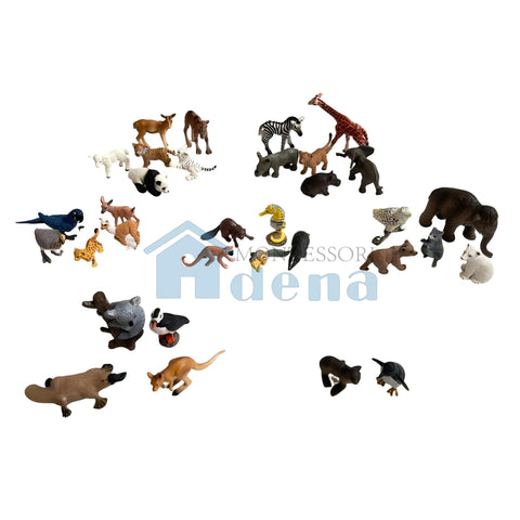 Animal model of 6 continents (7 cm)