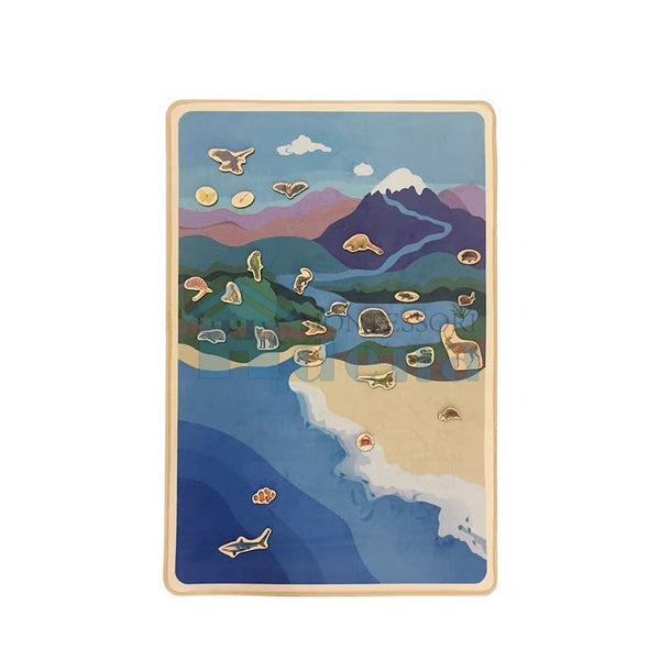 Adena Montessori Educational Materials Land and Water Mat