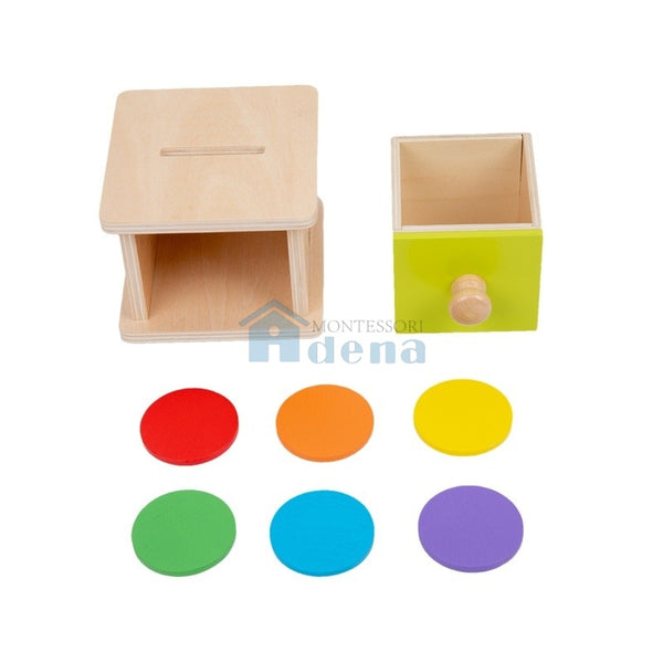 Adena Montessori Materials Imbucare Box w/ Color Coins