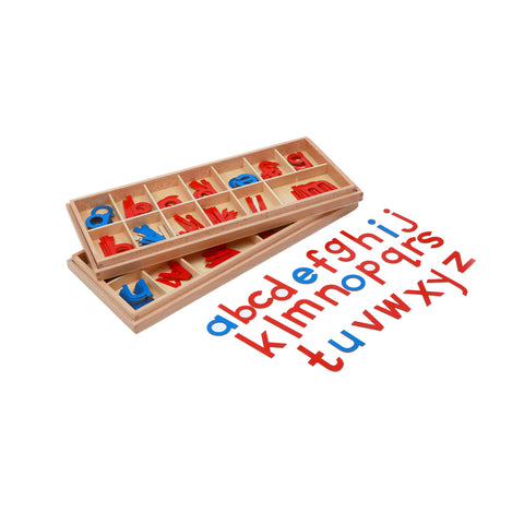 Wood - Large/ Small Movable Alphabet (Red & Blue)
