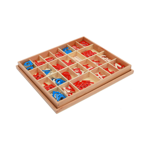 Wood - Large/ Small Movable Alphabet (Red & Blue)