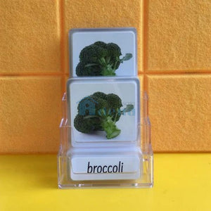 Three-Parts Cards w/ Stand -Vegetables（28 sets）